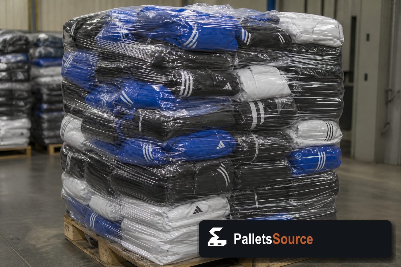 Adidas Clothing Pallets — Warehouse / shipping context