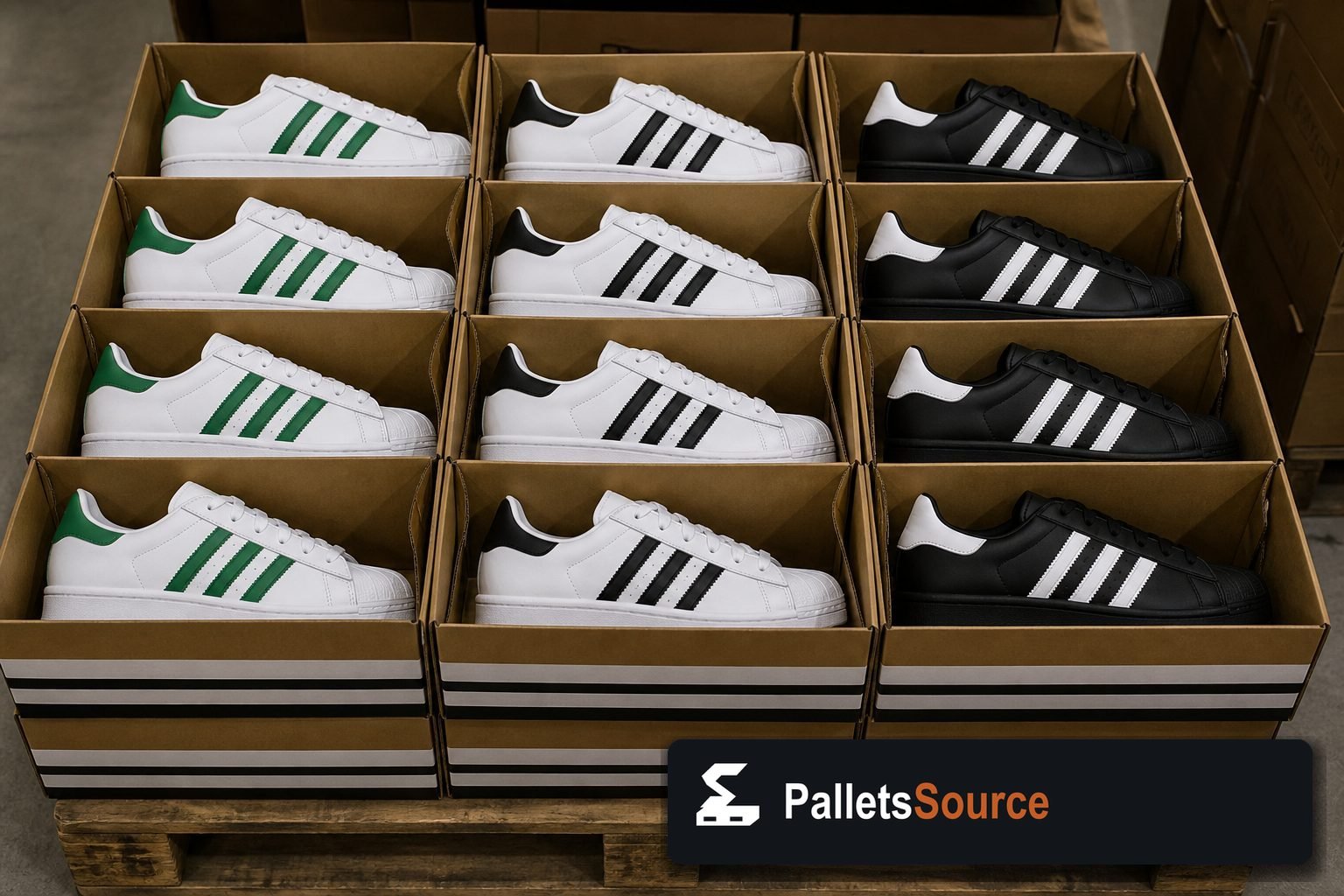 Adidas Shoe Pallets — Contents / packed goods detail