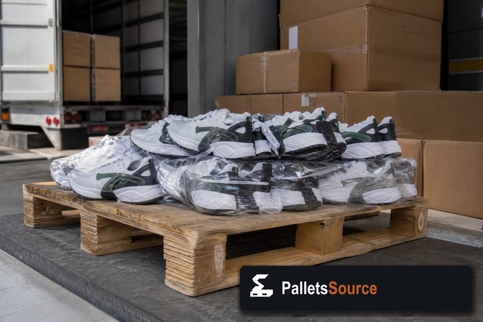 Adidas Shoe Pallets — Warehouse / shipping context