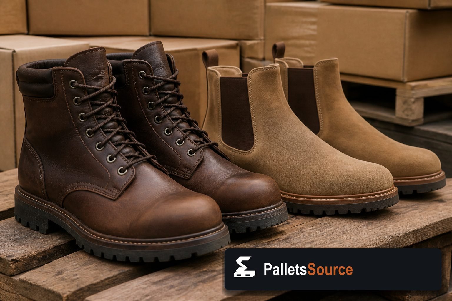 Boots Pallets — Pallet inventory close-up