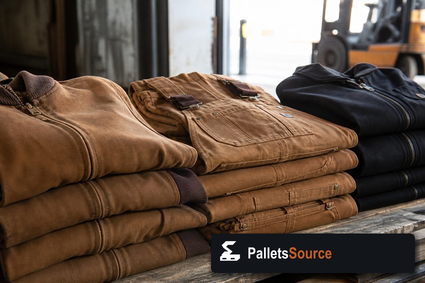 Carhartt Pallets — Pallet inventory close-up