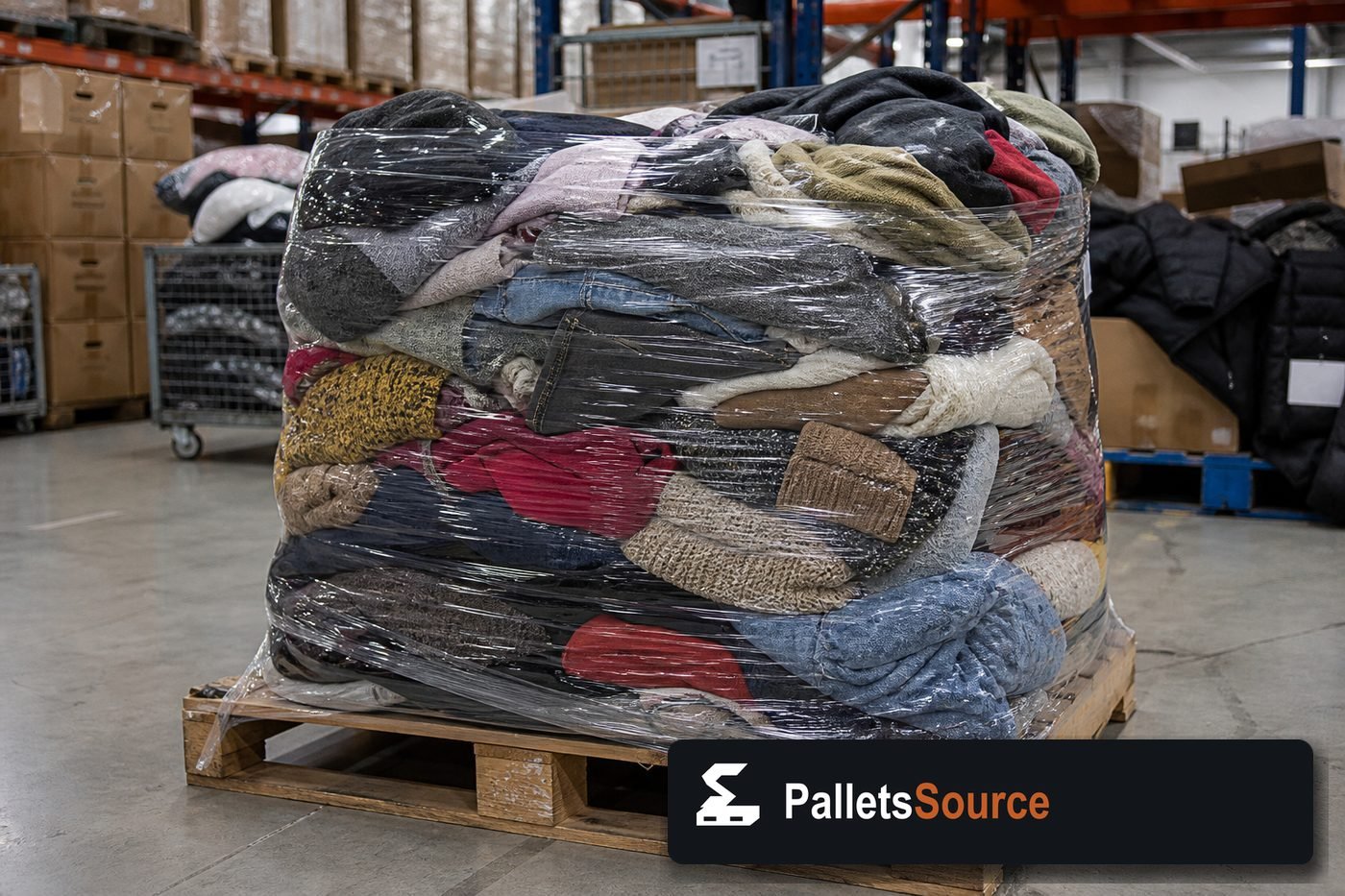 Clothing Liquidation Pallets — Warehouse / shipping context