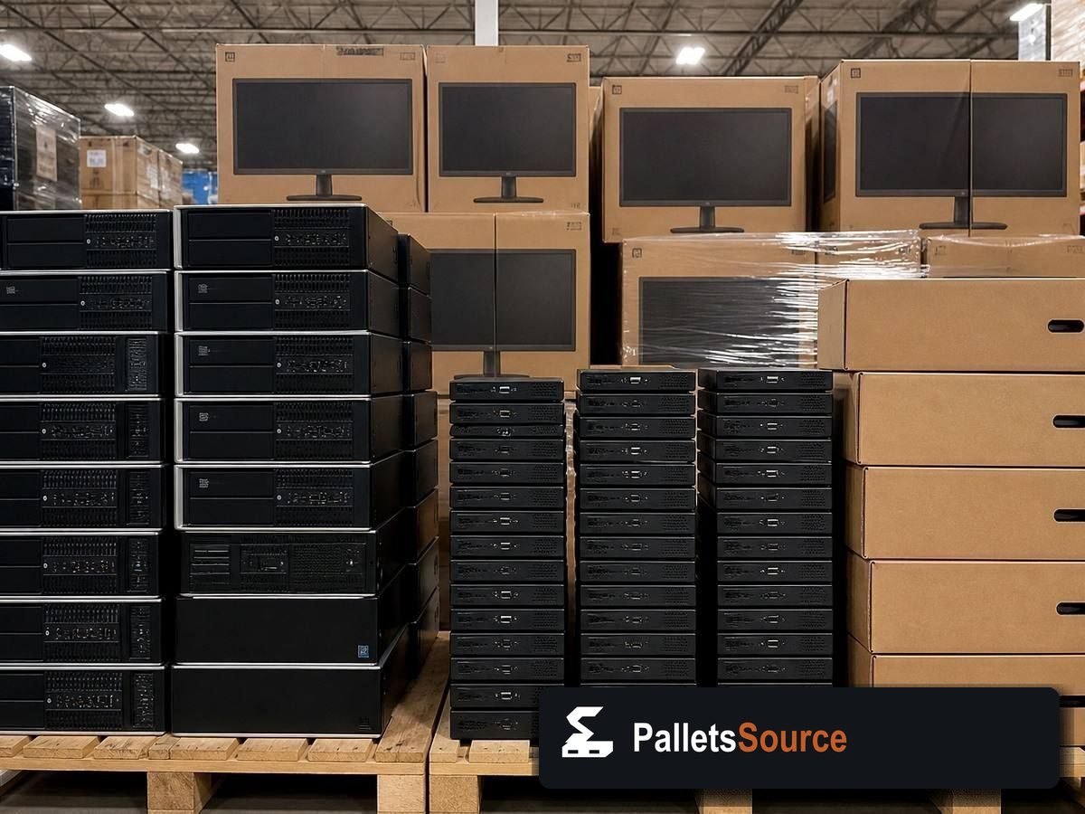 Computer Pallets — Pallet inventory close-up