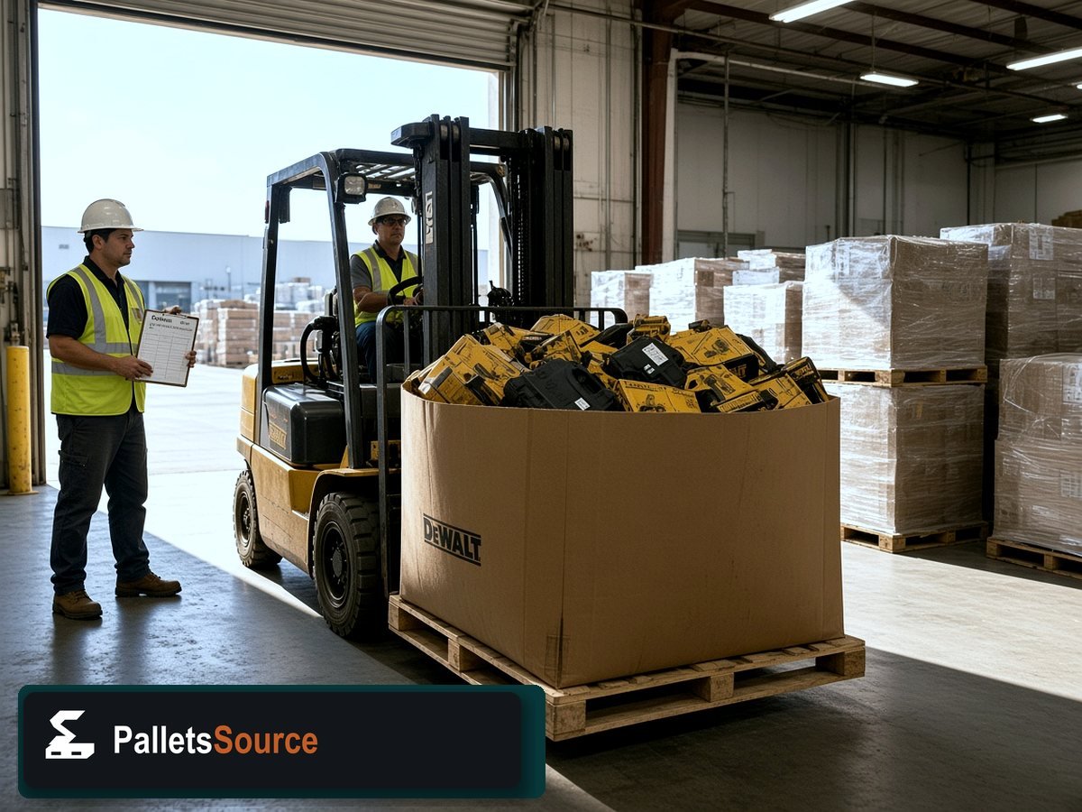 Contractor Tool Liquidation Pallets — Freight staging before your order ships
