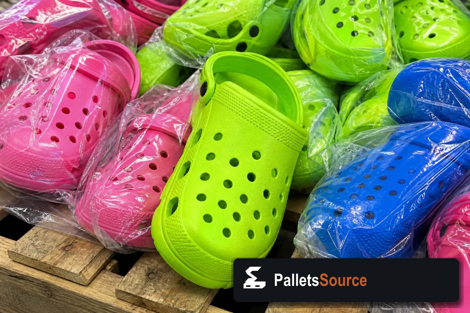 Crocs Pallets — Pallet inventory close-up