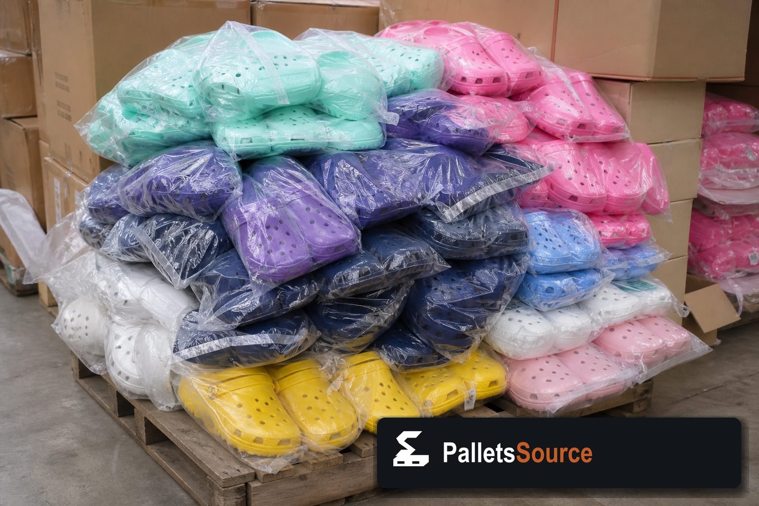 Crocs Pallets — Contents / packed goods detail