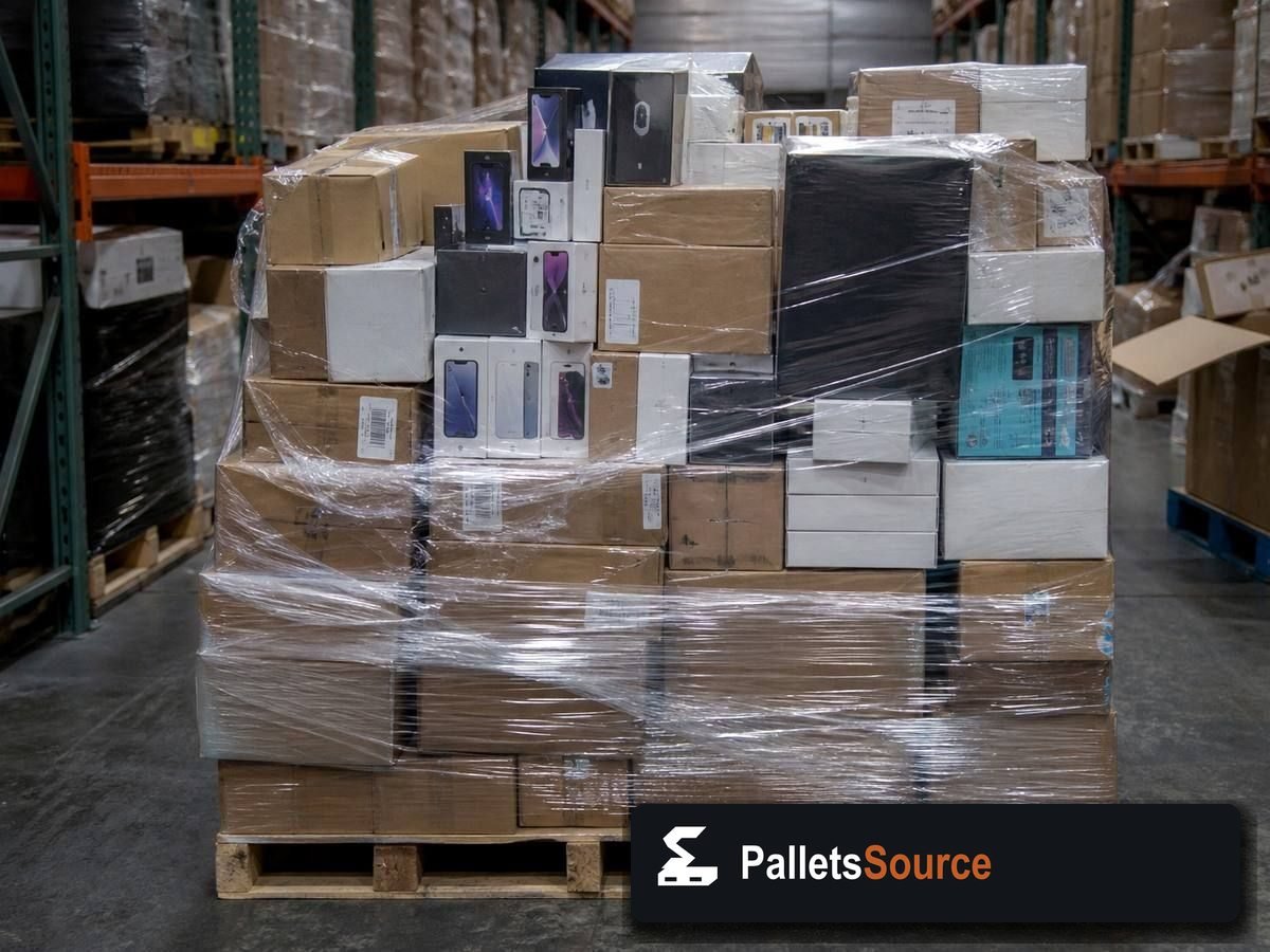 Customer Return Electronics Pallets — Full pallet view