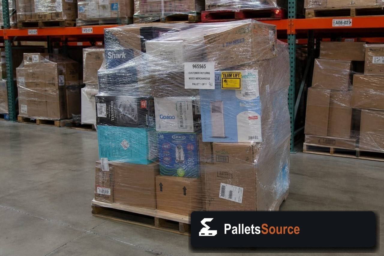 Customer Return Merchandise Pallets — Warehouse / shipping context
