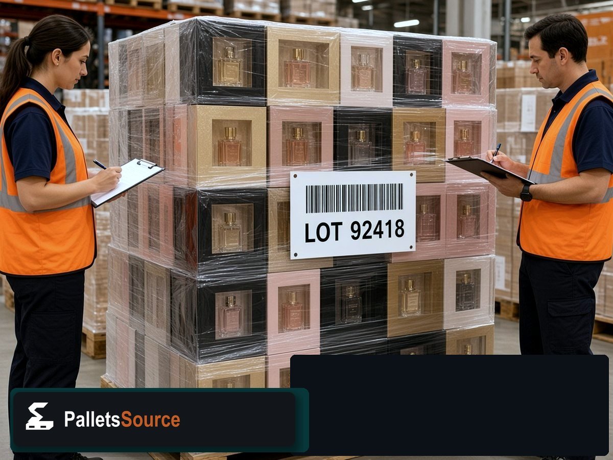 Designer Perfume Pallets — Inventory pallet with wrap quality and boxed scent