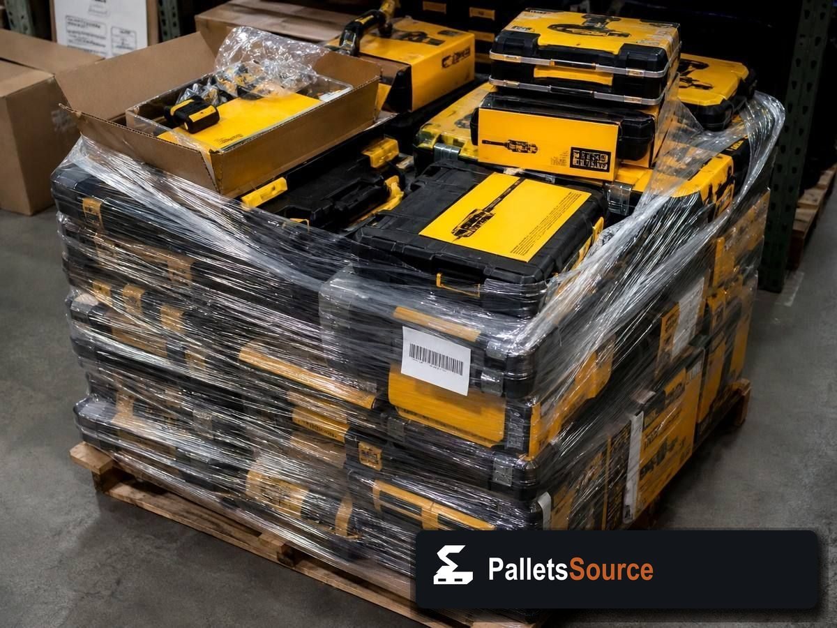 DeWalt Return Pallets — Full pallet view