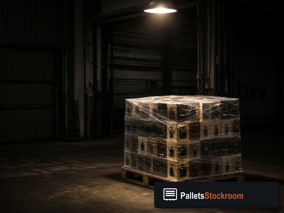 Dior Perfume Pallets — Shipping dock staging for USA freight