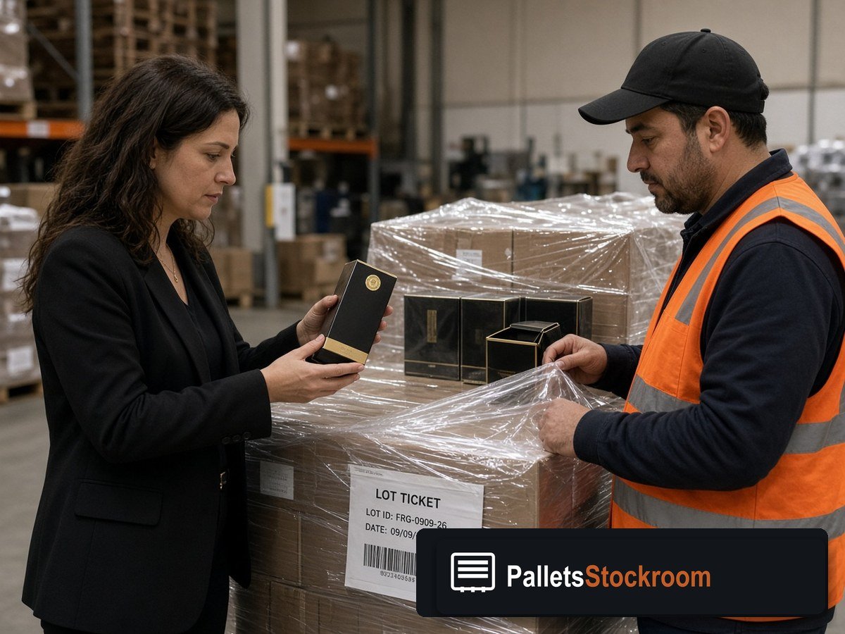 High-End Designer Fragrance Pallets — Client and staff reviewing perfume units