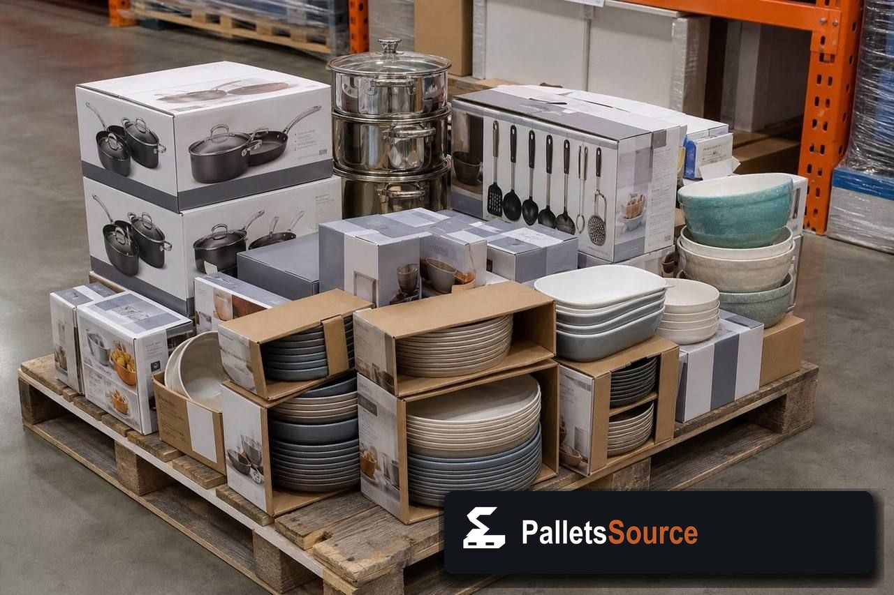 Kitchenware Pallets — Full pallet view