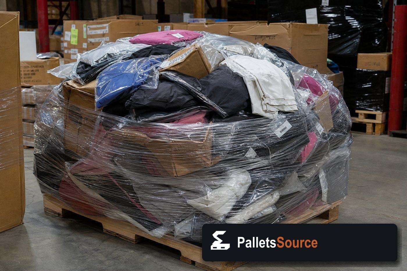 Lululemon Liquidation Pallets — Full pallet view