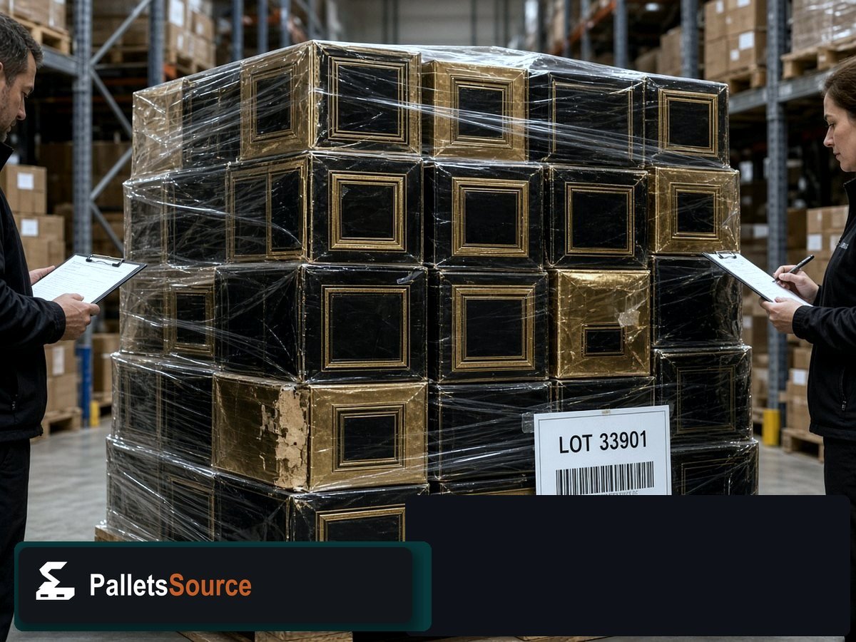 Luxury Perfume Liquidation Pallets — Inventory pallet with wrap quality and boxed scent