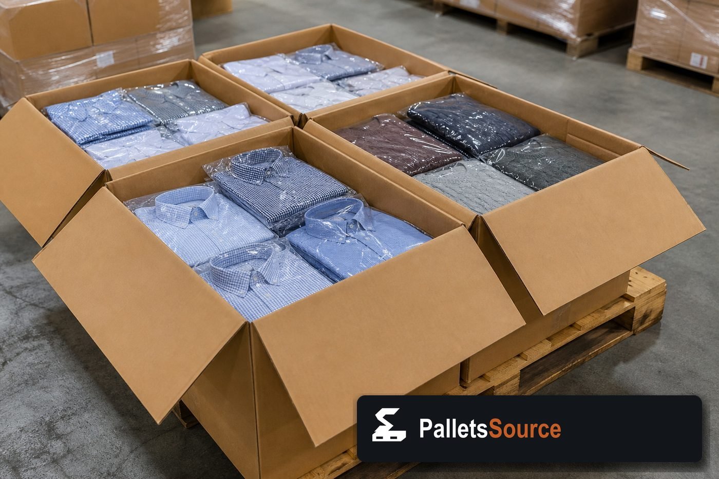 Men's Clothing Pallets — Second pallet angle