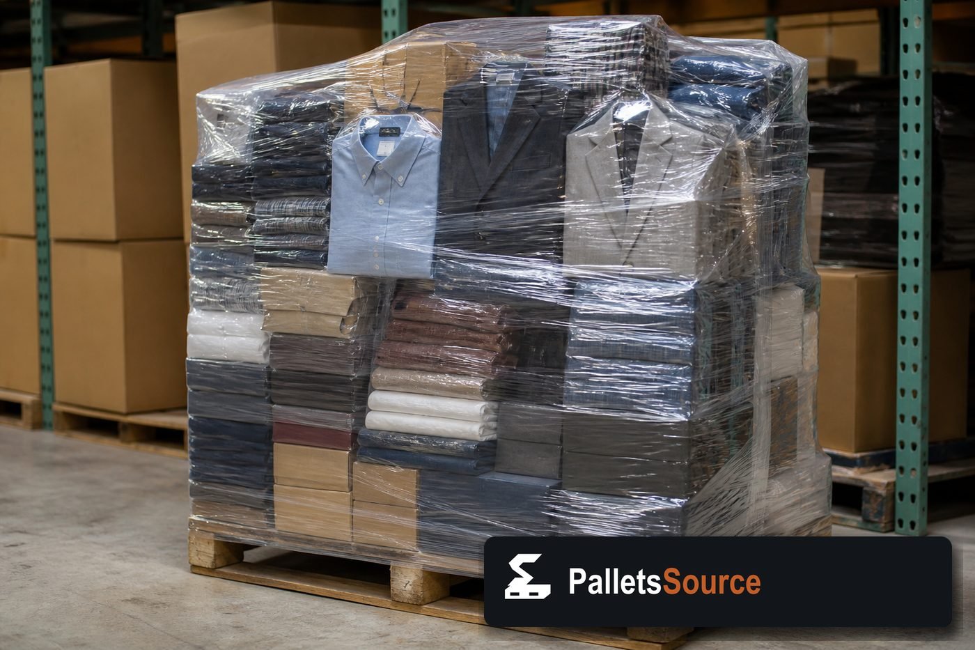 Men's Clothing Pallets — Contents / packed goods detail