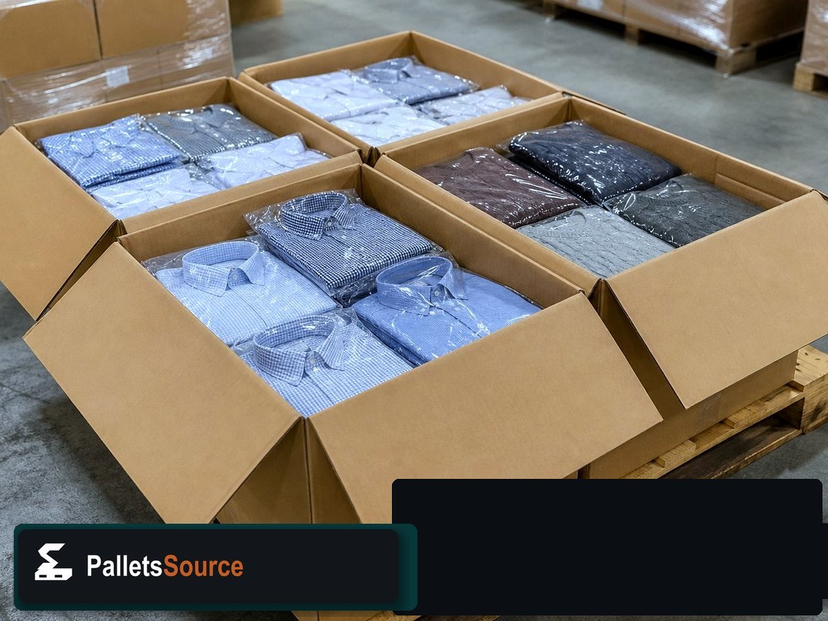 Men's Clothing Pallets — Freight-ready pallet packing