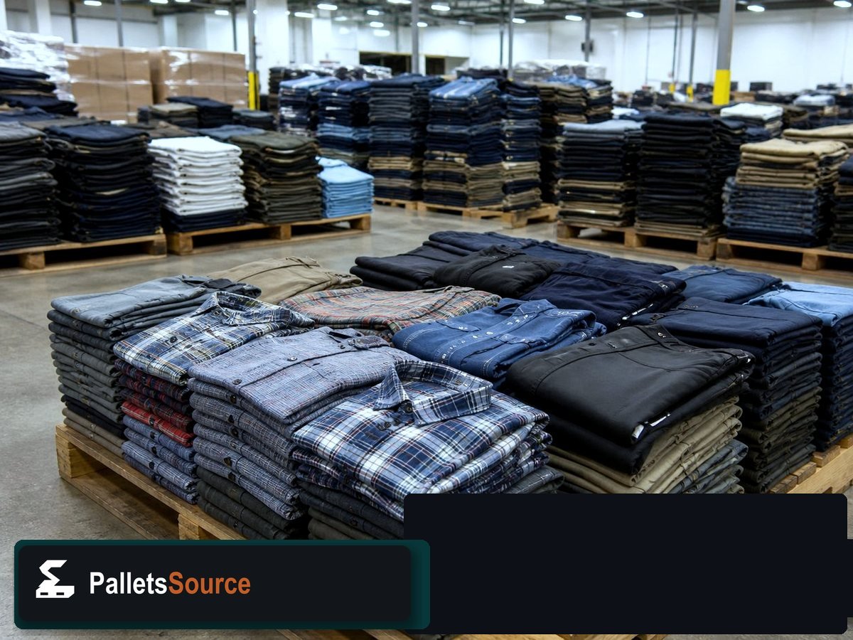 Men's Clothing Pallets — Staging before your order ships