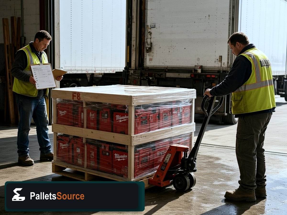 Milwaukee M18 Combo Pallets — Freight staging before your order ships