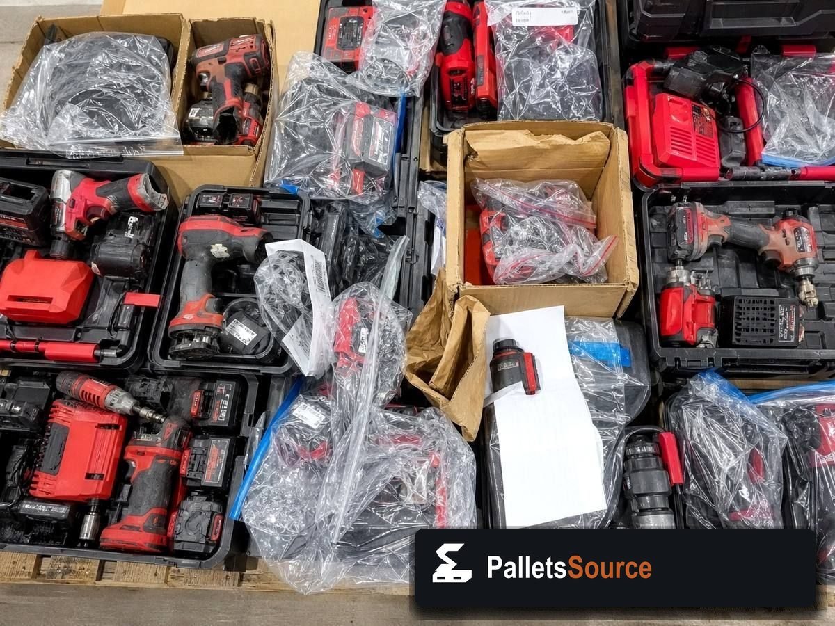 Milwaukee Return Pallets — Full pallet view