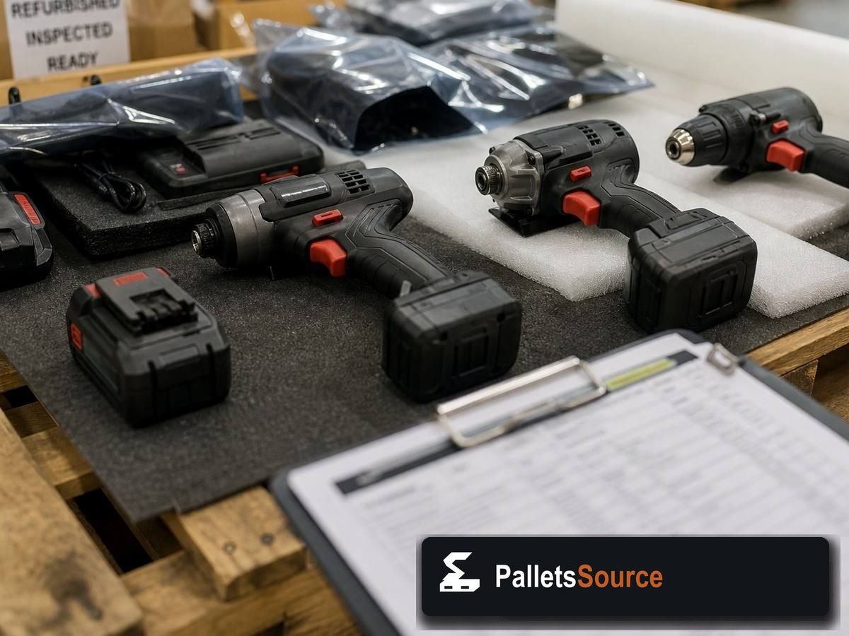 Milwaukee Return Pallets — Pallet inventory close-up