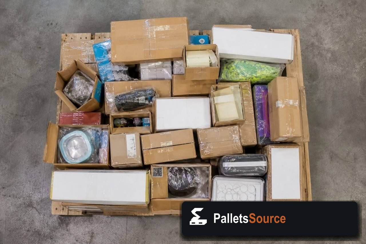 Mixed Merchandise Pallets — Pallet inventory close-up