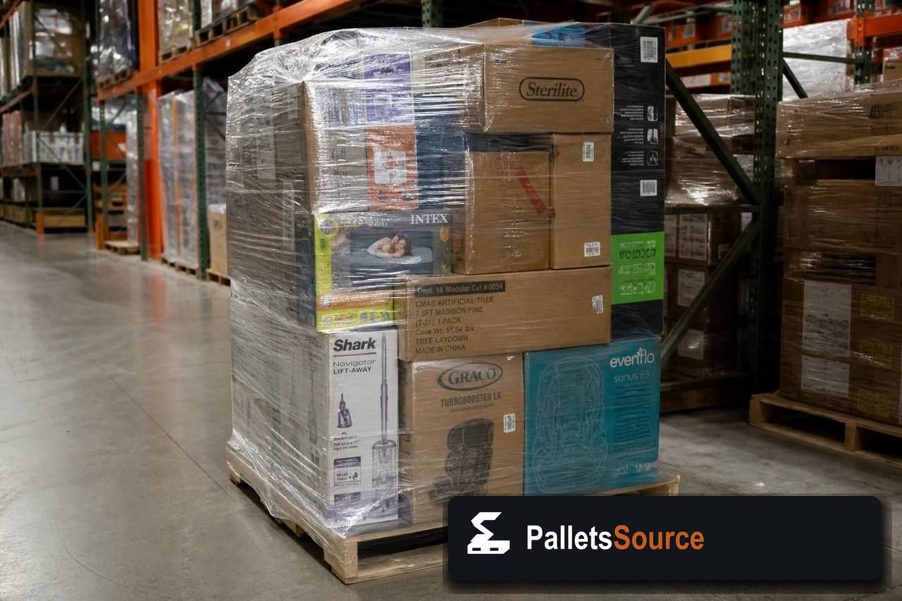 Mixed Merchandise Pallets — Warehouse / shipping context