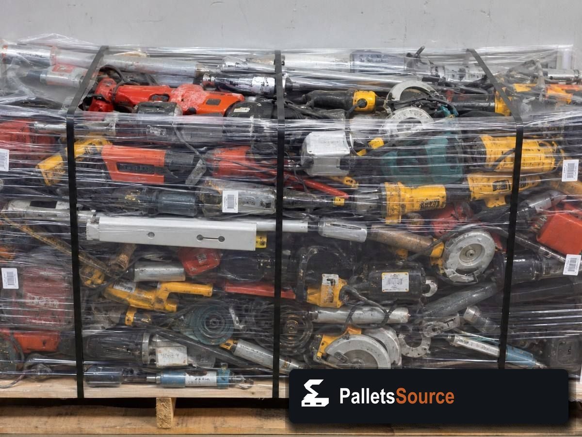 Mixed Tool Pallets — Pallet inventory close-up