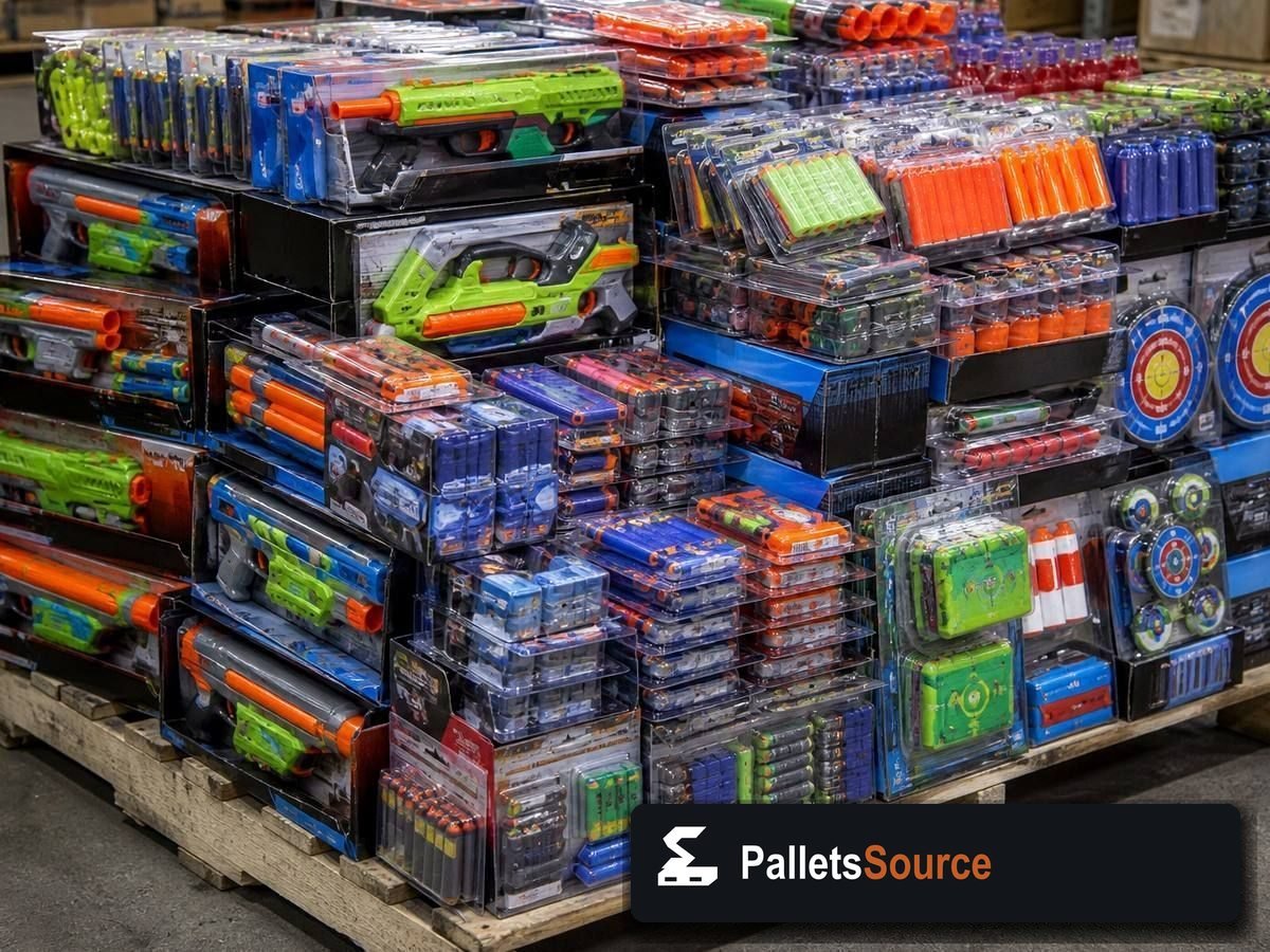 Nerf Pallets — Pallet inventory close-up