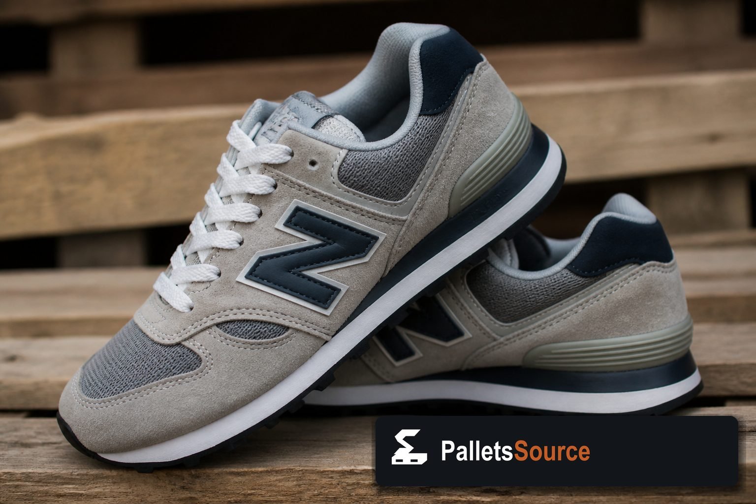 New Balance Shoe Pallets — Pallet inventory close-up