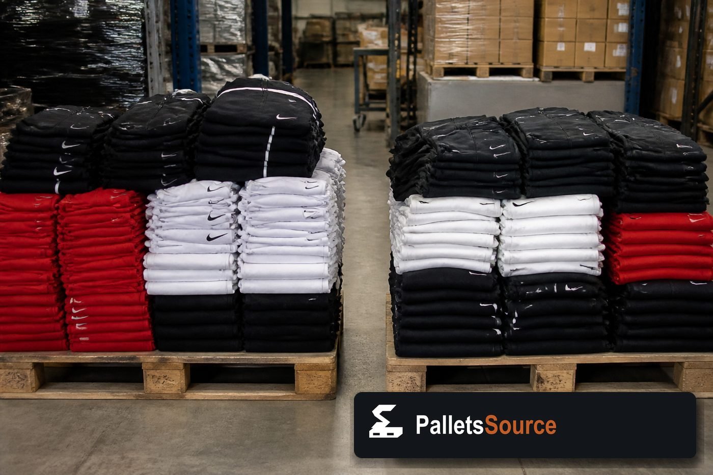 Nike Clothing Pallets — Warehouse / shipping context
