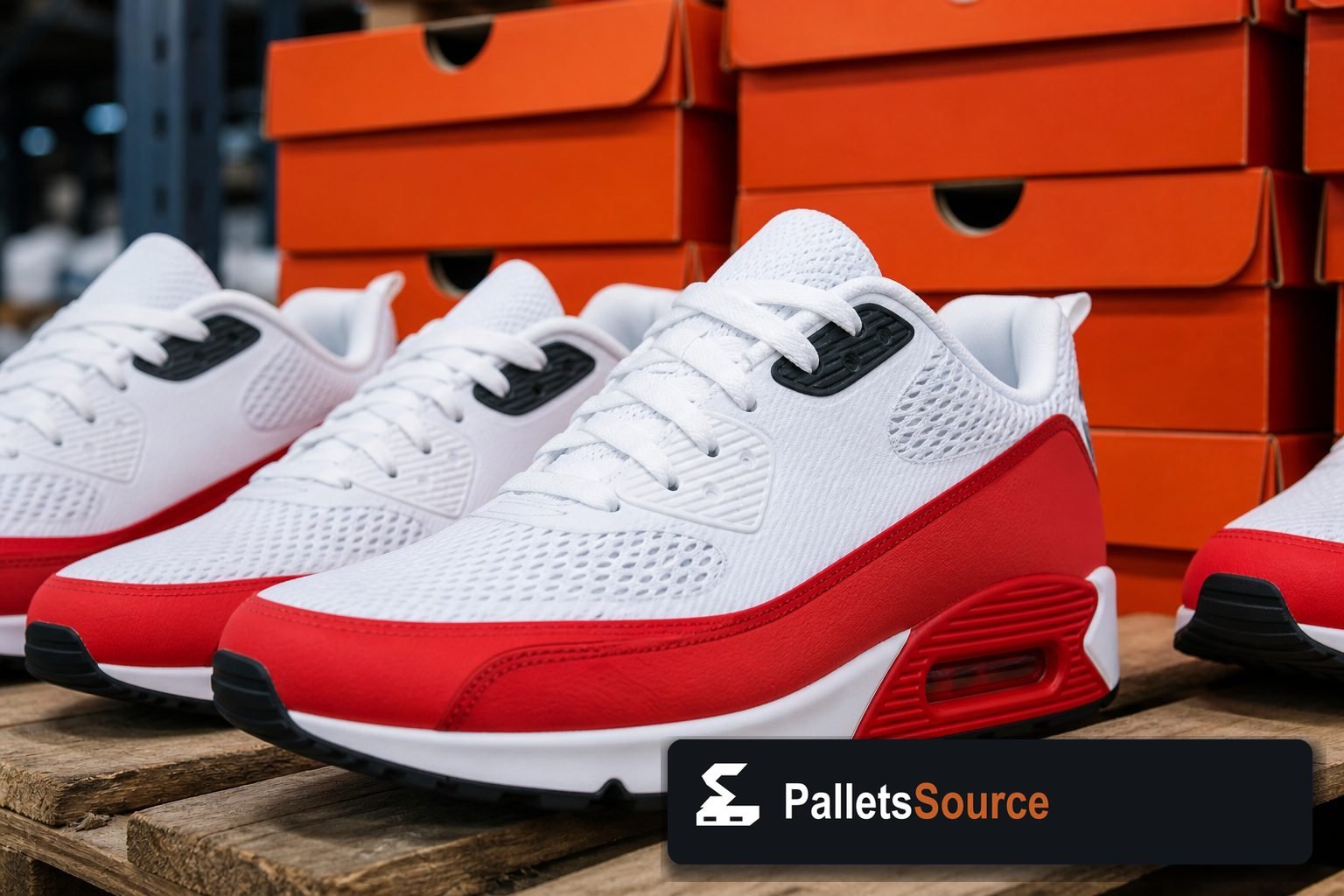 Nike Shoe Pallets — Pallet inventory close-up