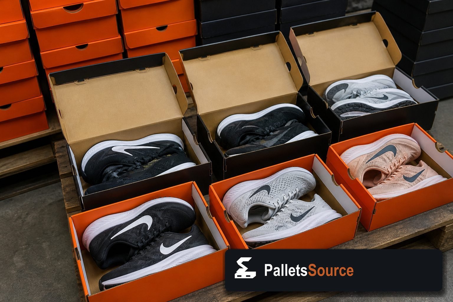 Nike Shoe Pallets — Contents / packed goods detail