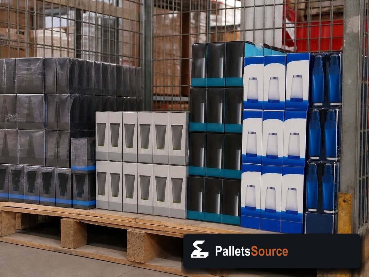 Personal Care Pallets — Pallet inventory close-up