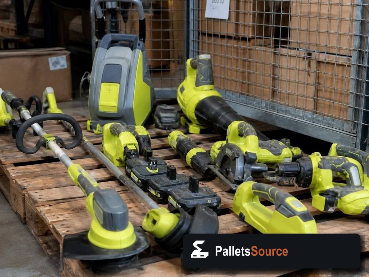 Ryobi Tool Pallets — Pallet inventory close-up