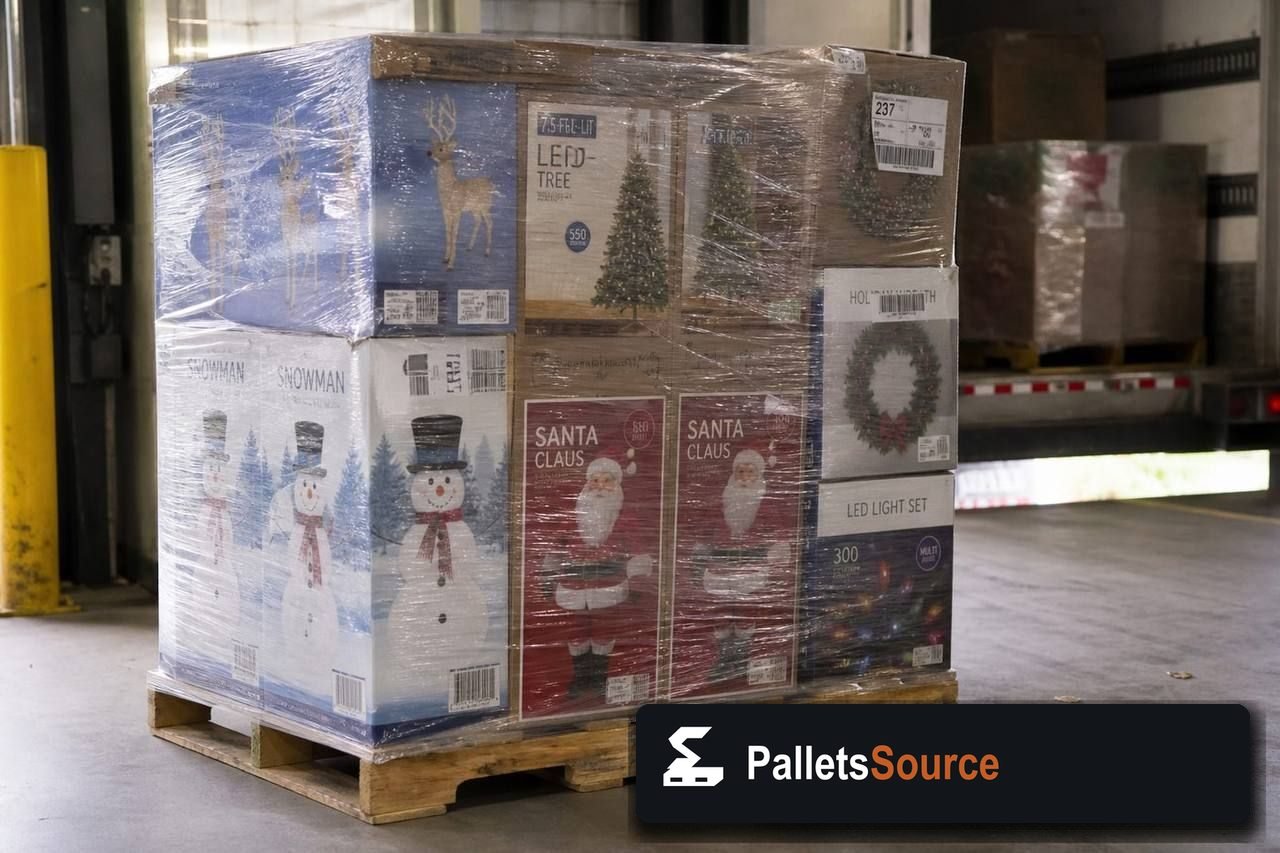 Seasonal Merchandise Pallets — Warehouse / shipping context