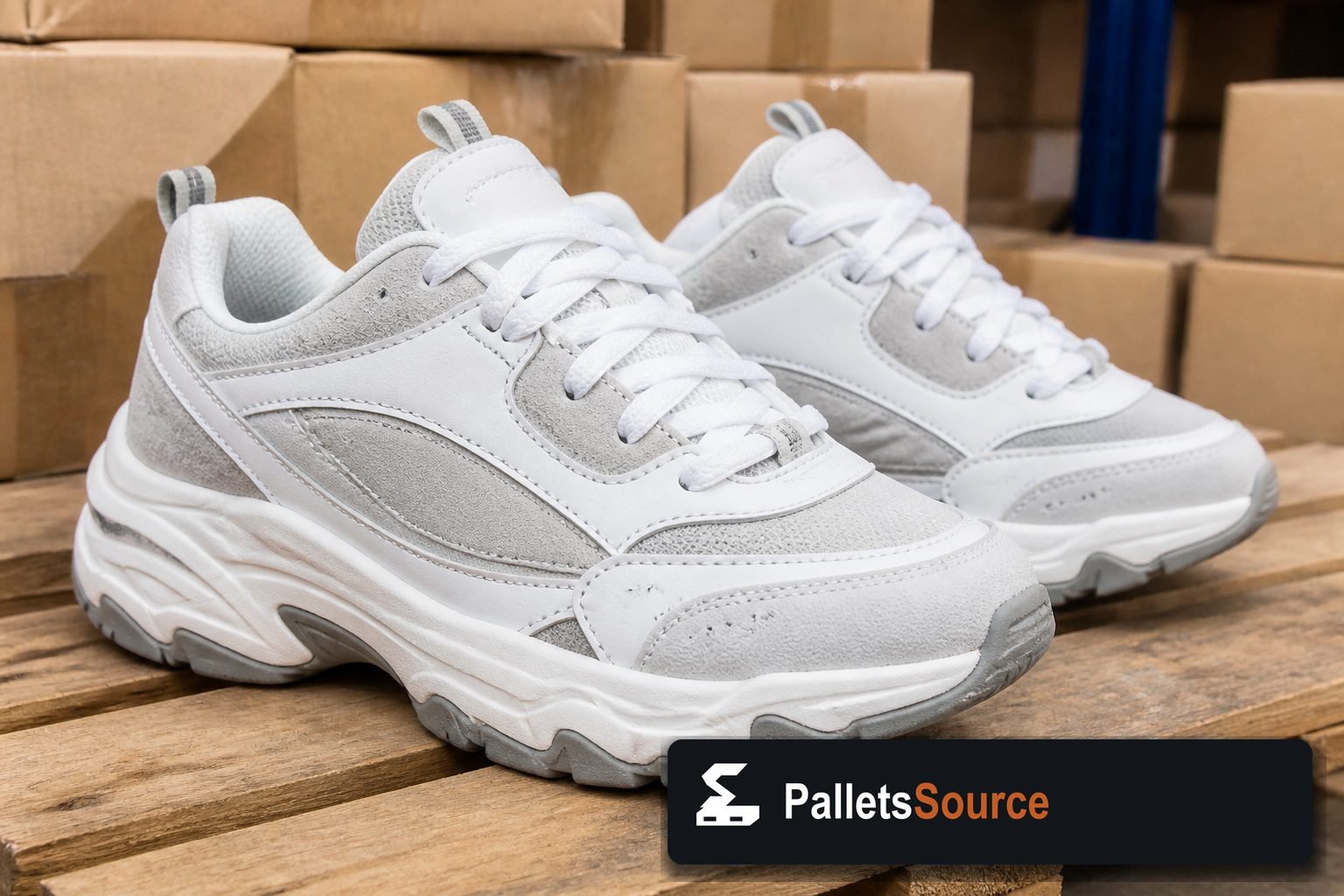 Skechers Pallets — Pallet inventory close-up