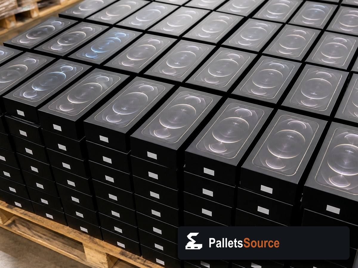 Smartphone Pallets — Pallet inventory close-up