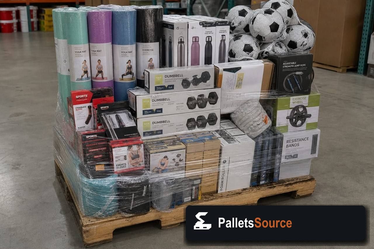 Sporting Goods Pallets — Full pallet view