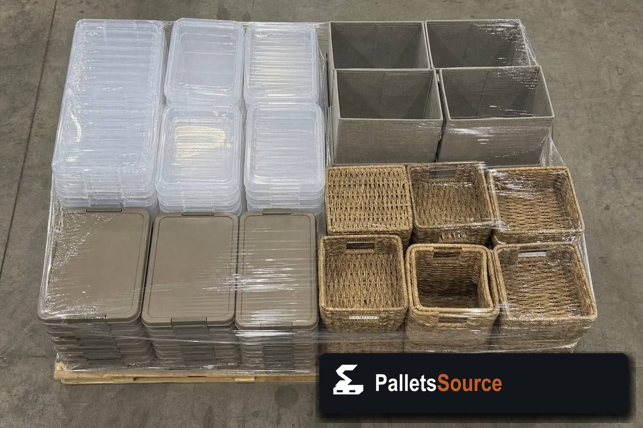 Storage & Organization Pallets — Pallet inventory close-up