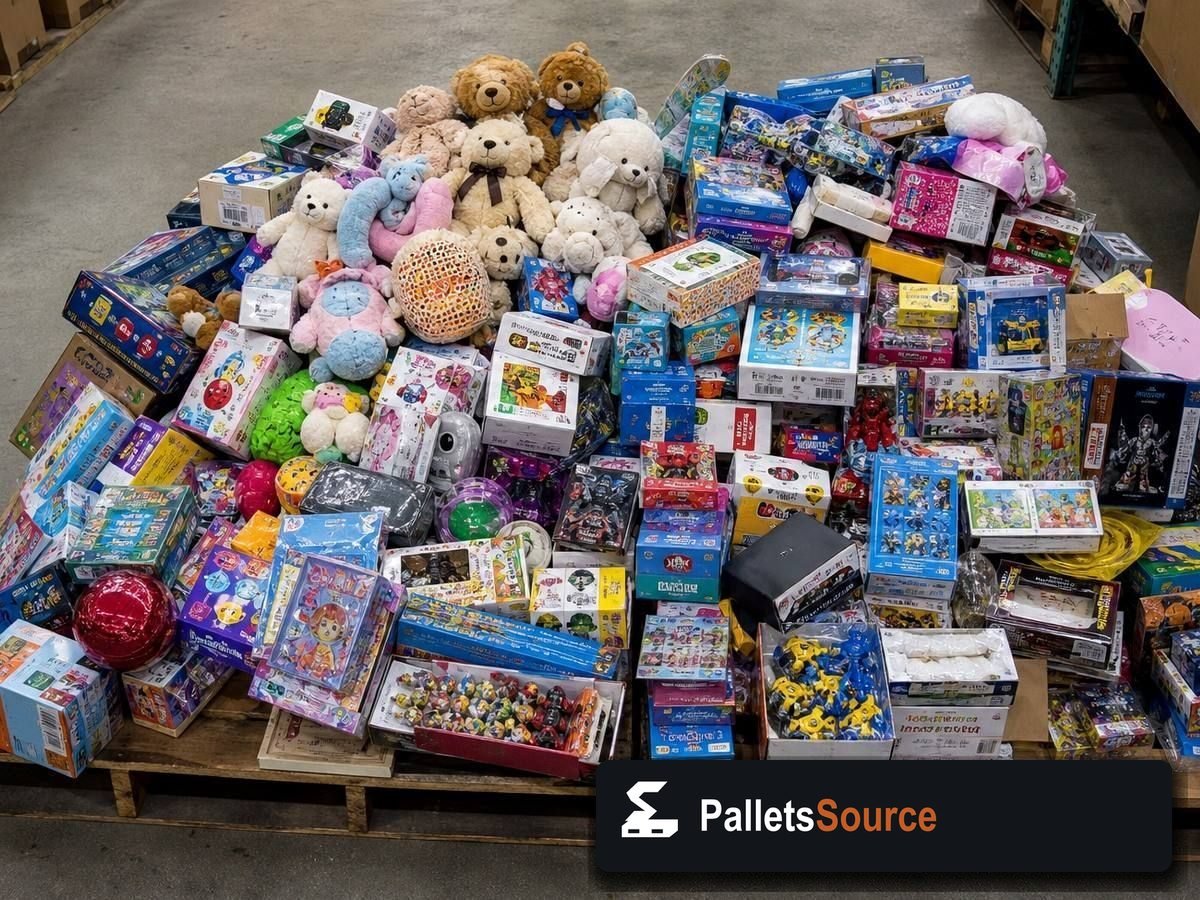 Toy Liquidation Pallets — Pallet inventory close-up