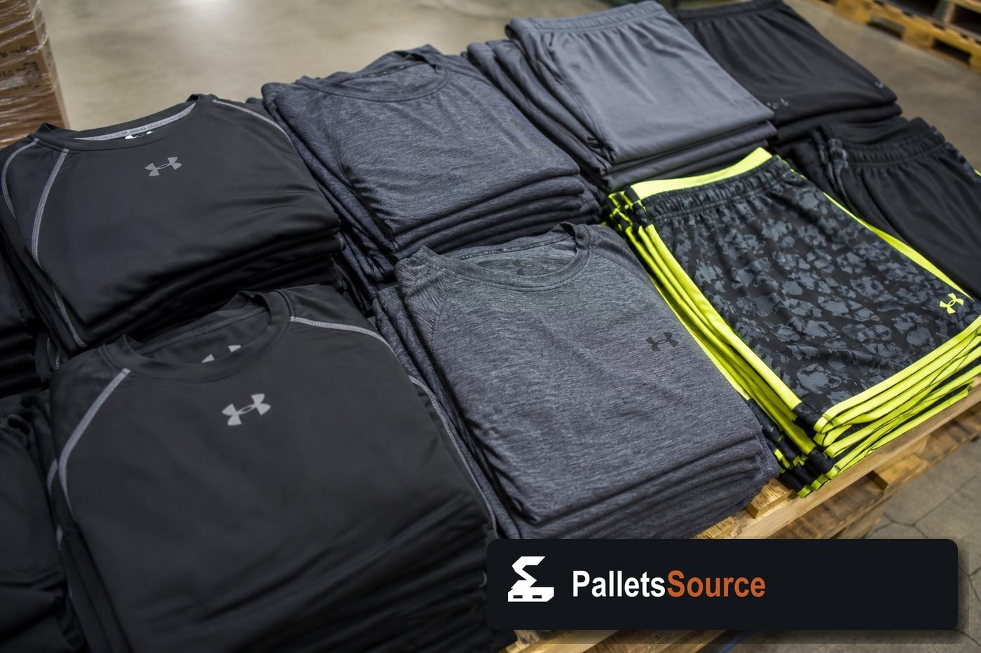 Under Armour Pallets — Pallet inventory close-up