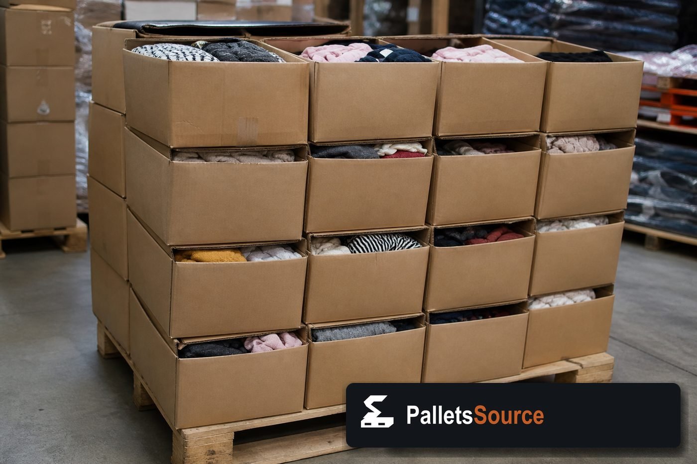 Wholesale Clothing Pallets — Second pallet angle