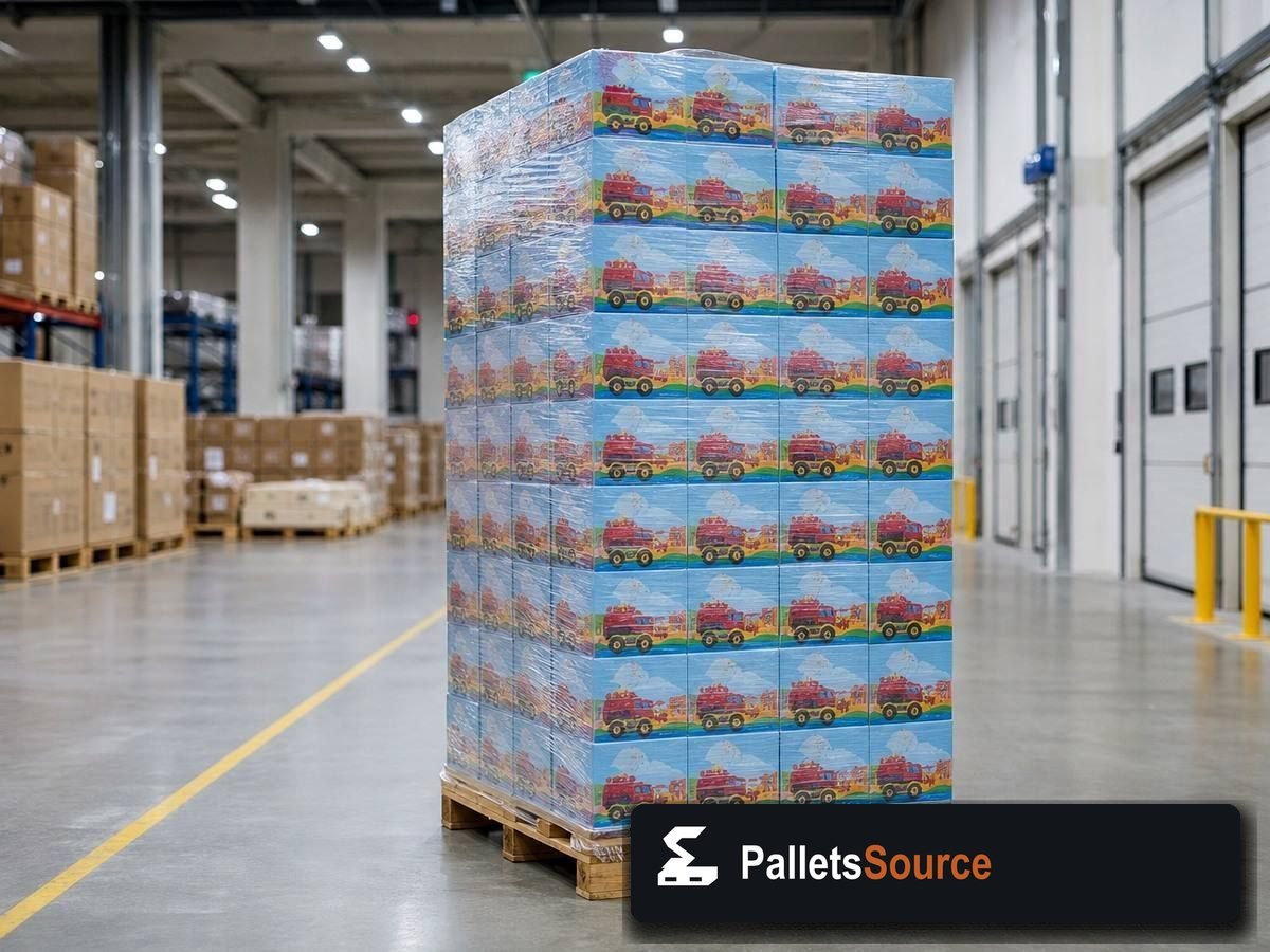 Wholesale Toy Pallets — Pallet inventory close-up