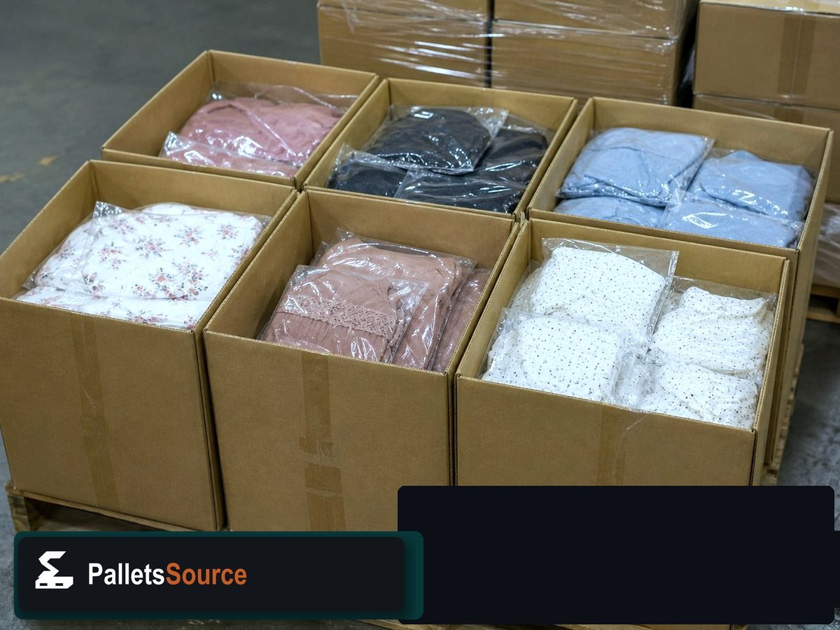 Women's Clothing Pallets — Freight-ready pallet packing