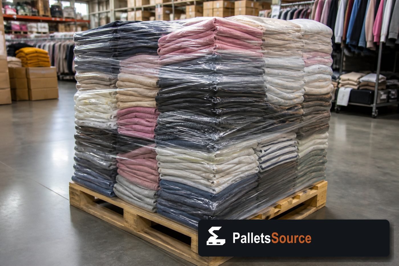 Women's Clothing Pallets — Warehouse / shipping context